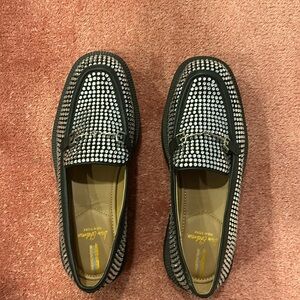 Sam Edelman size 8.5 diamond stud loafers with lug sole